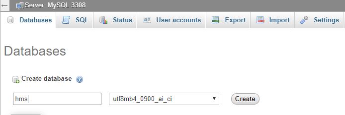 Setup Default DB