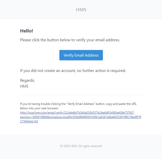 Verification Email